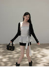 dot waist ribbon tops SI1190