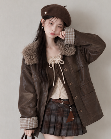 far curler point brown jacket SI1347