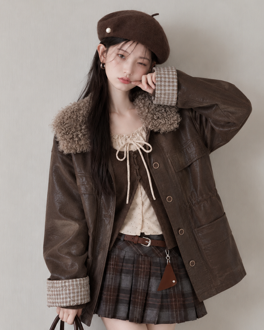 far curler point brown jacket SI1347
