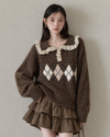 curler frill point brown tops SI1328