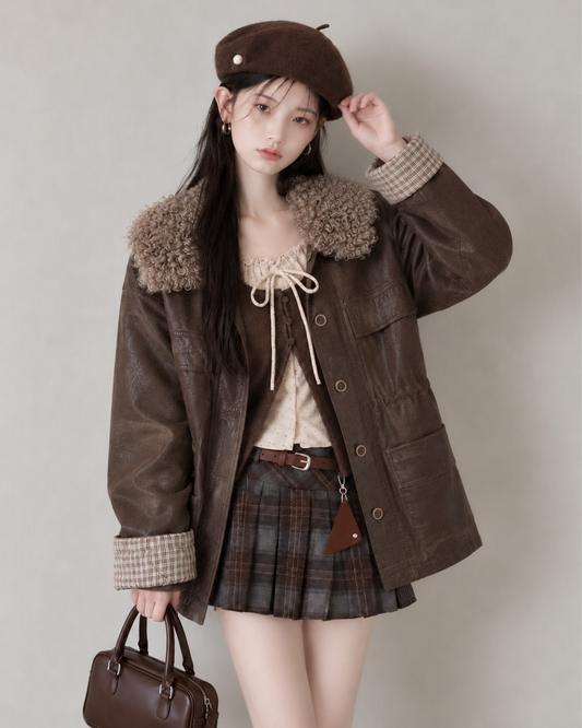 far curler point brown jacket SI1347