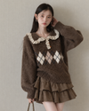 curler frill point brown tops SI1328
