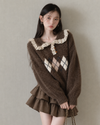curler frill point brown tops SI1328