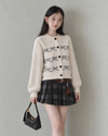 ribbon point round ivory tops SI1364