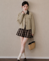 leather curler mood beige jacket SI1256