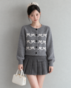 ribbon point round gray tops SI1362