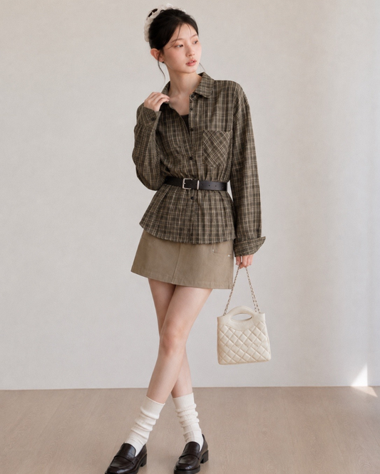 stylish check shirt SI1239
