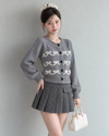 ribbon point round gray tops SI1362