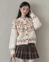 pattern girly point tops SI1358
