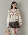 pattern girly point tops SI1358