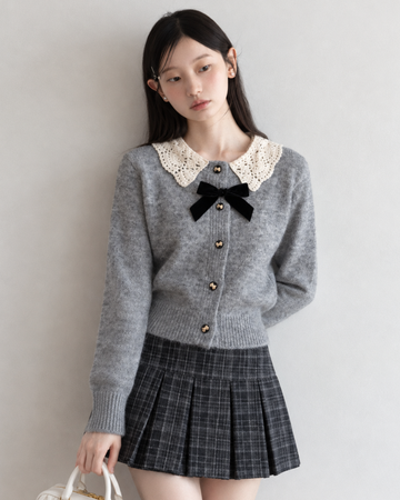curler point ribbon gray tops SI1322