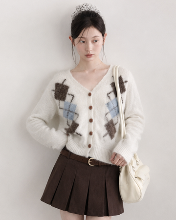 argyle mood like cardigan SI1269