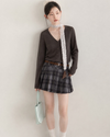 check mood black like skirt SI1263