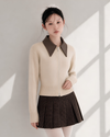 leather curler point zip tops SI1278