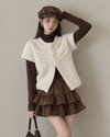 frill mood brown skirt SI1324