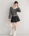 Perl point mood gray tops SI1334