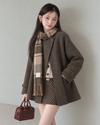 scarf pint brown jacket SI1372