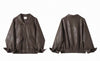 brown leather jacket SI1214