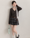 check mood black like skirt SI1263