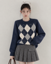 argyle navy tops SI1323