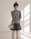 check gray mood skirt SI1268