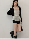dot waist ribbon tops SI1190