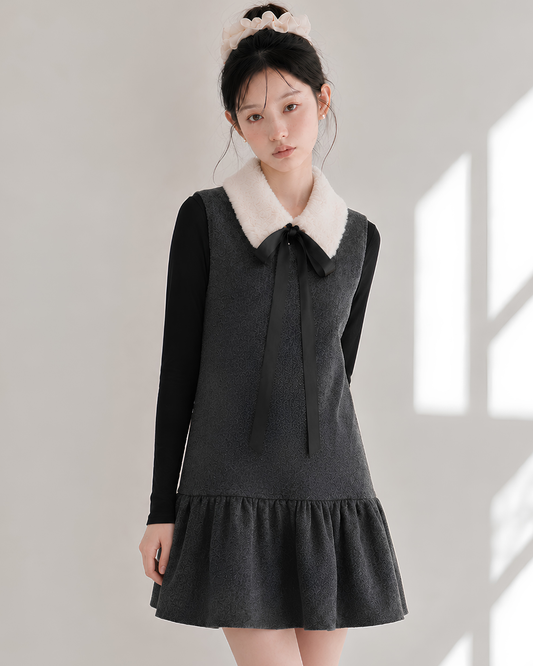 gray girly mood one-piece SI1281