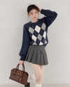 argyle navy tops SI1323