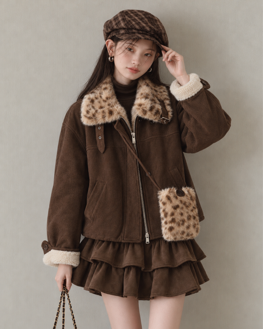 leopard curler point jacket SI1349