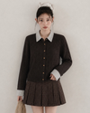 check mood brown skirt SI1266