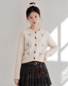 blue flower point Knit SI1280