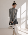 check gray mood skirt SI1268