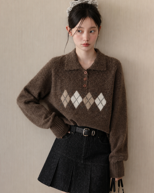 point argyle like Knit SI1272