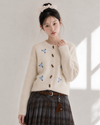 blue flower point Knit SI1280