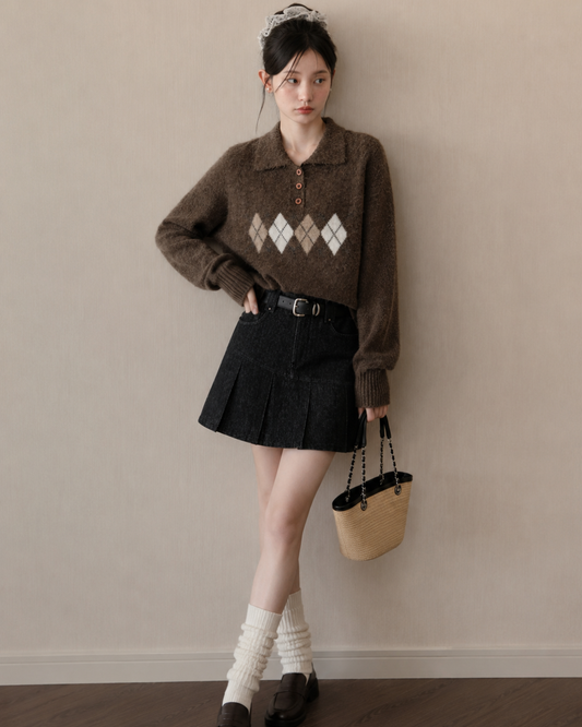 point argyle like Knit SI1272