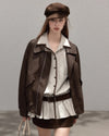 brown leather jacket SI1214