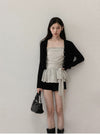 dot waist ribbon tops SI1190