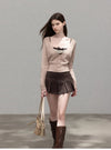 girly like cardigan & camisole &skirt SI1225