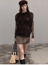 brown mood vest & tops & skirt SI1221