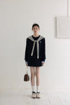 navy mood casual tops & skirt SI1202