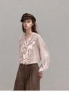 frill point pink tops SI1215