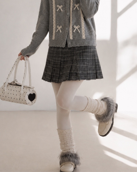check gray mood skirt SI1268